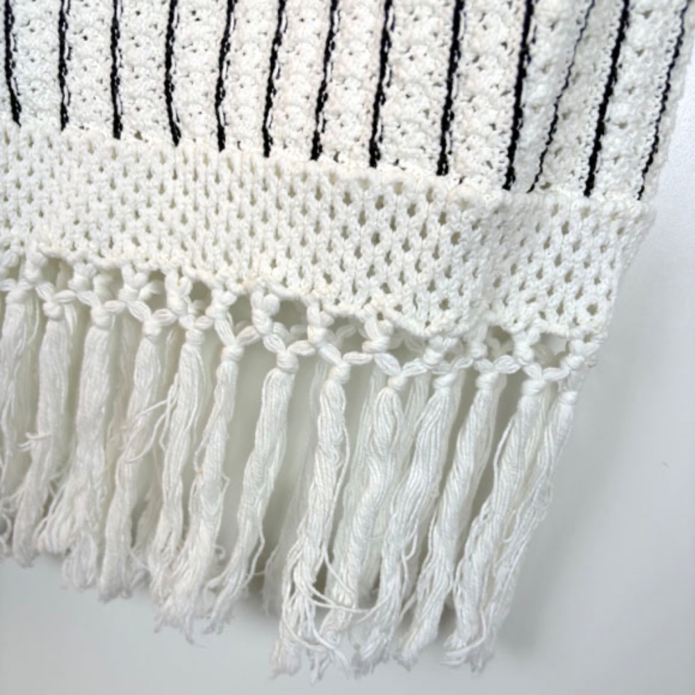 Coachella Vibe Fringe Detail Cotton Crochet Mini Skirt & Top size S - Picture 7 of 8